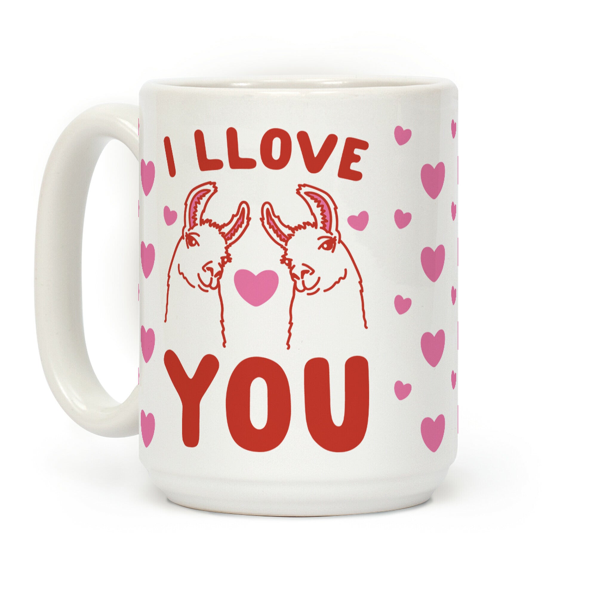 I LLove You LLama Valentine parody Coffee Mug