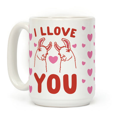 I LLove You LLama Valentine parody Coffee Mug