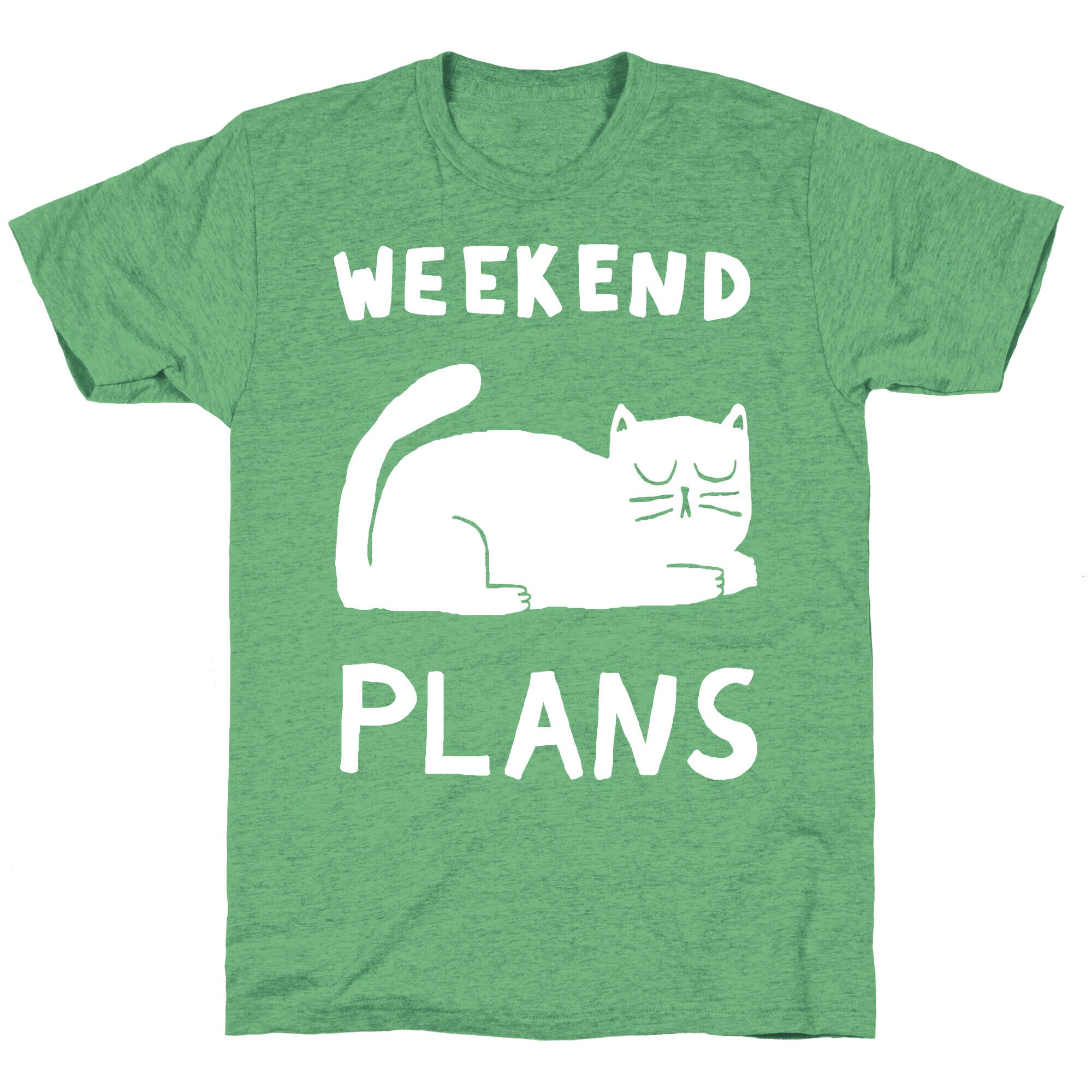 Weekend Plans Cat Unisex Triblend Tee