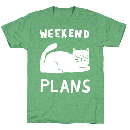 Weekend Plans Cat Unisex Triblend Tee