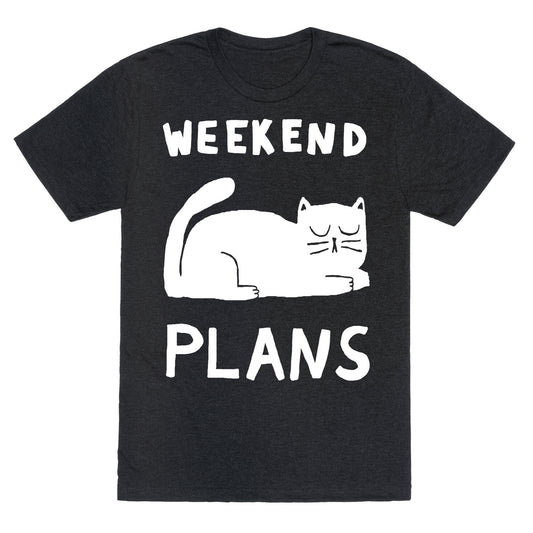 Weekend Plans Cat Unisex Triblend Tee