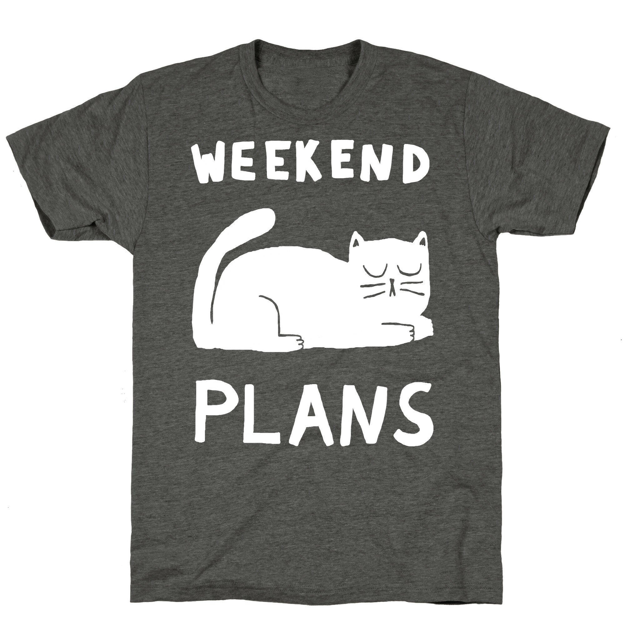 Weekend Plans Cat Unisex Triblend Tee