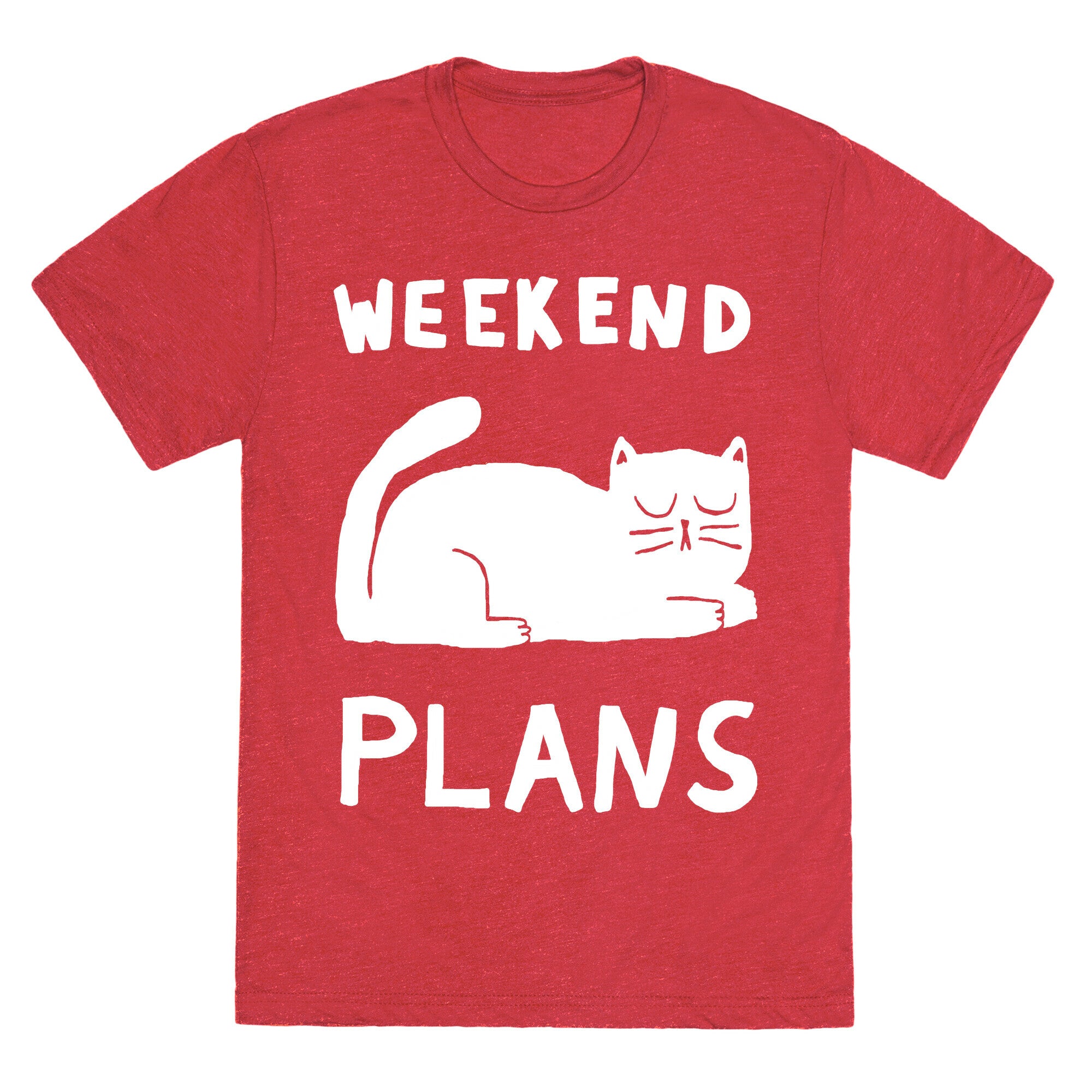 Weekend Plans Cat Unisex Triblend Tee