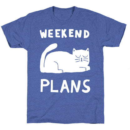 Weekend Plans Cat Unisex Triblend Tee