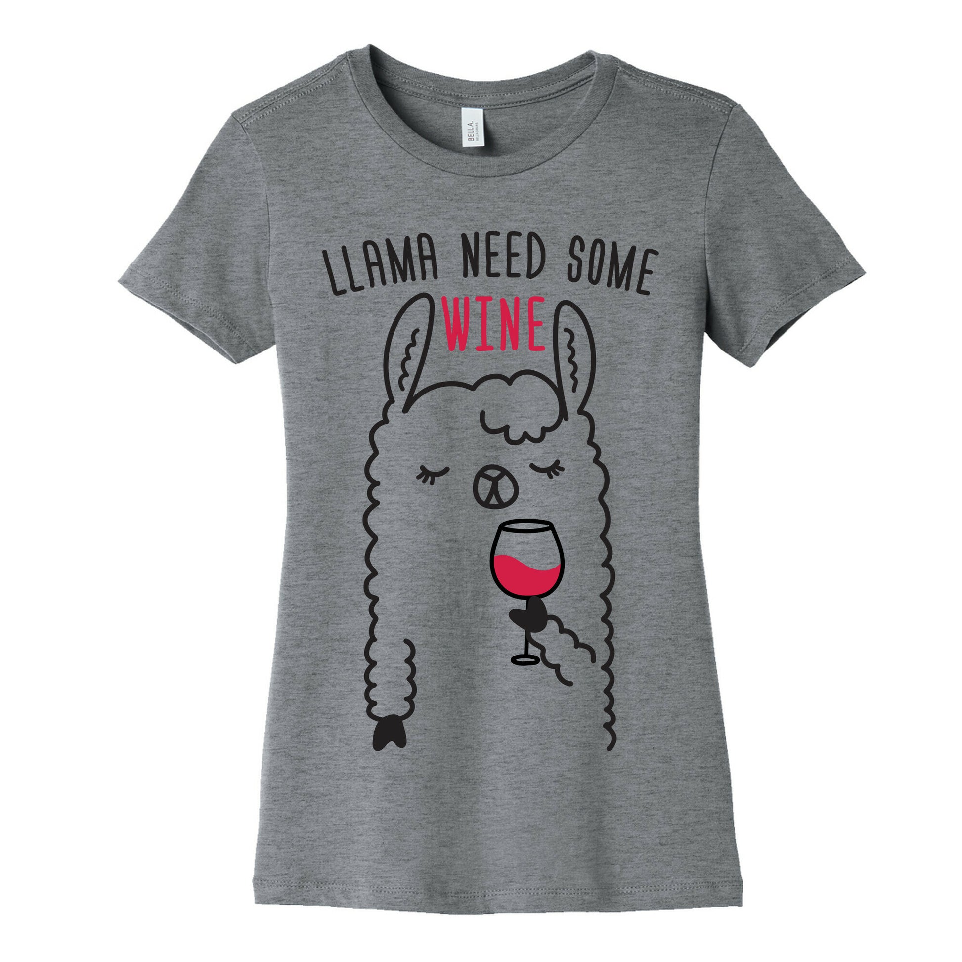 Llama Need Some Wine Women's Cotton Tee