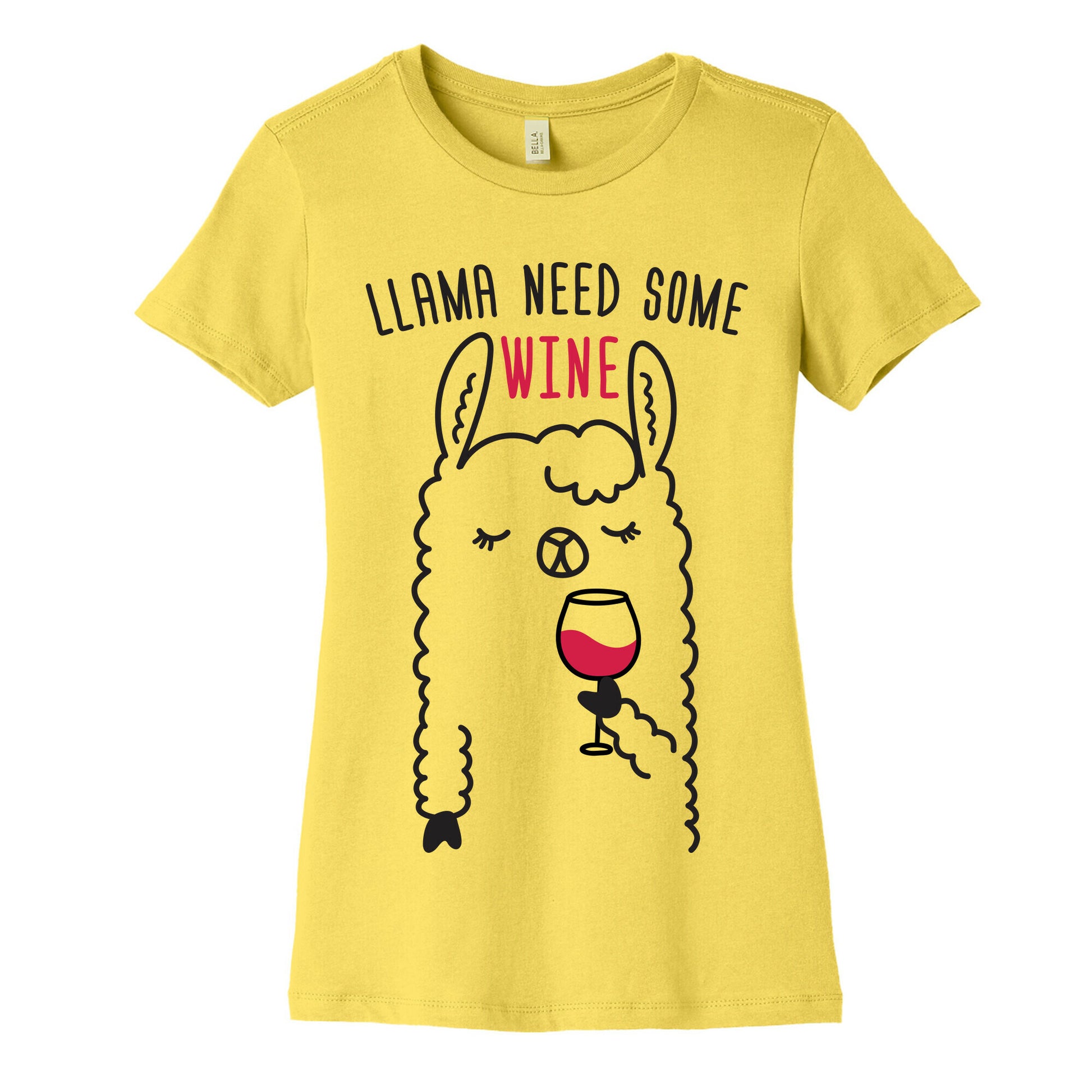 Llama Need Some Wine Women's Cotton Tee