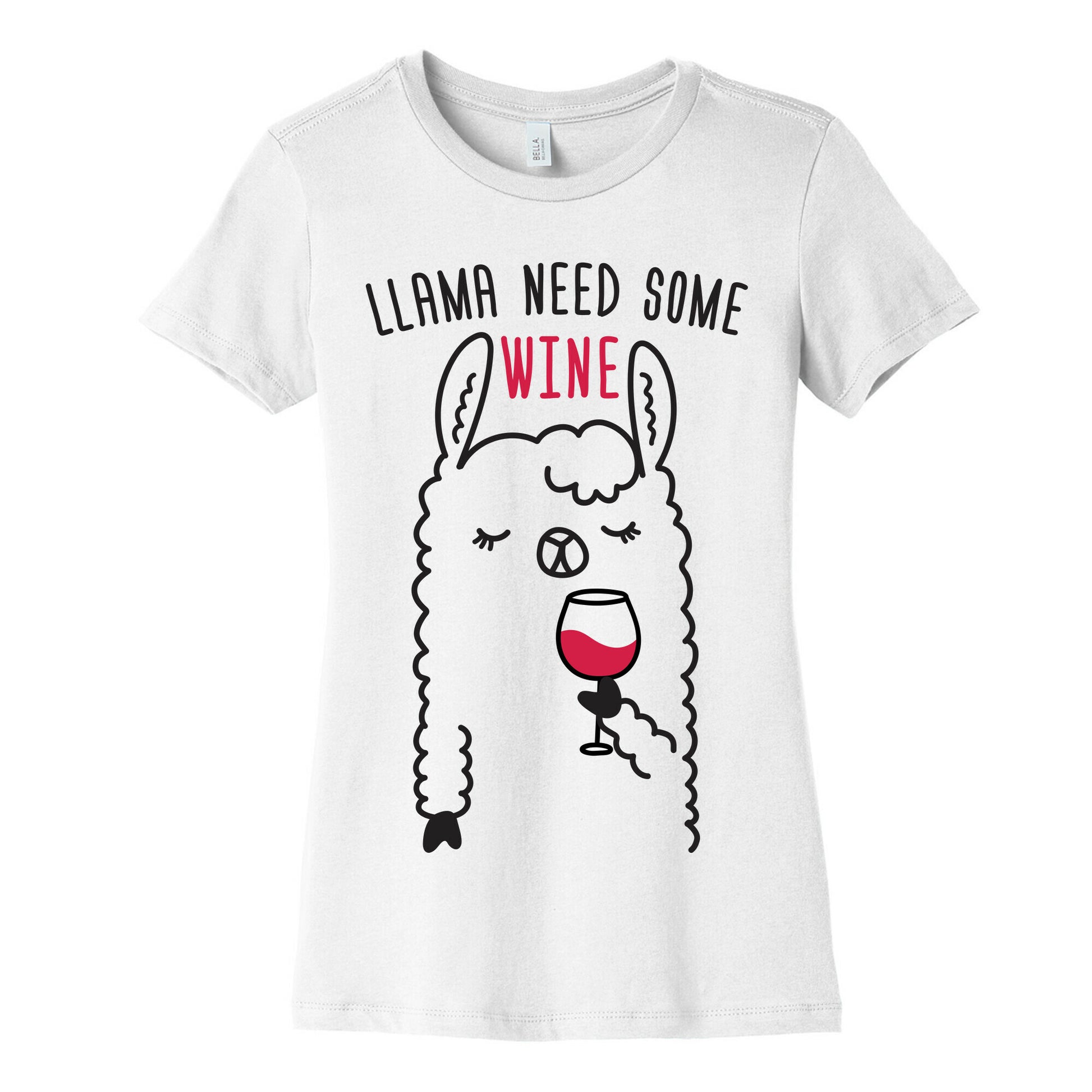 Llama Need Some Wine Women's Cotton Tee