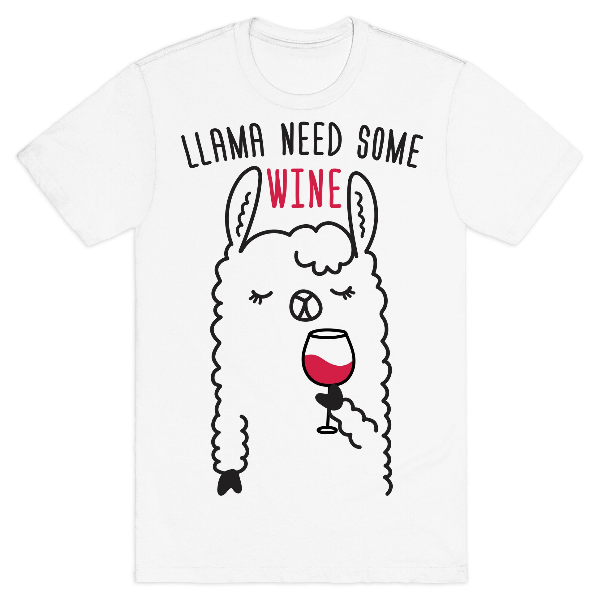 Llama Need Some Wine T-Shirt