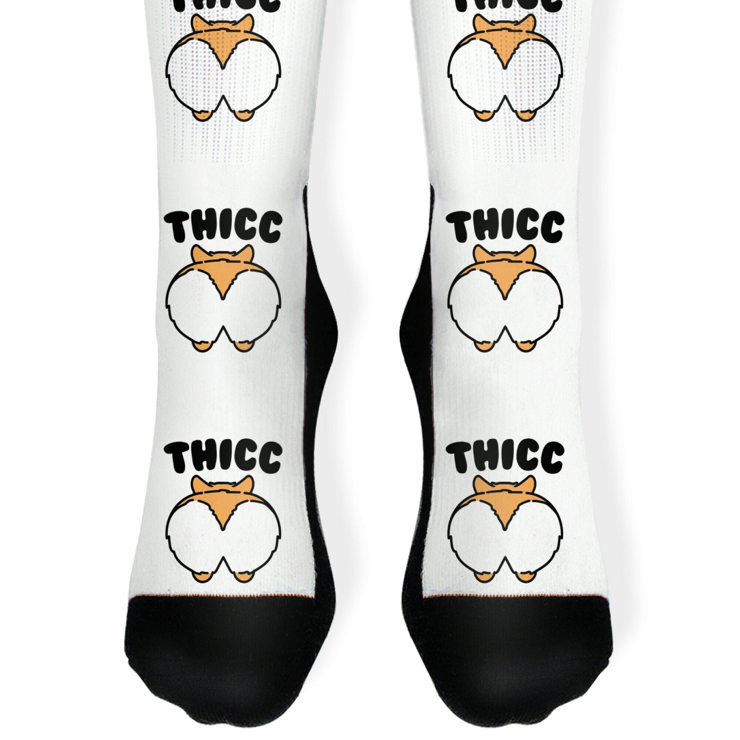 Thicc Corgi Butt Parody Socks