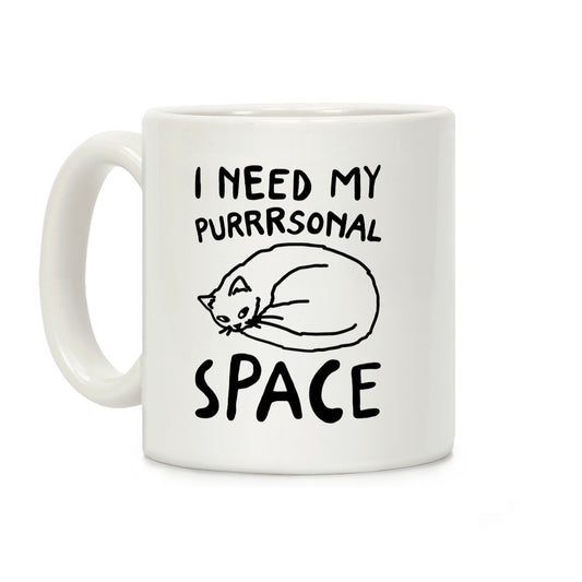 I Need My Purrrsonal Space Coffee Mug