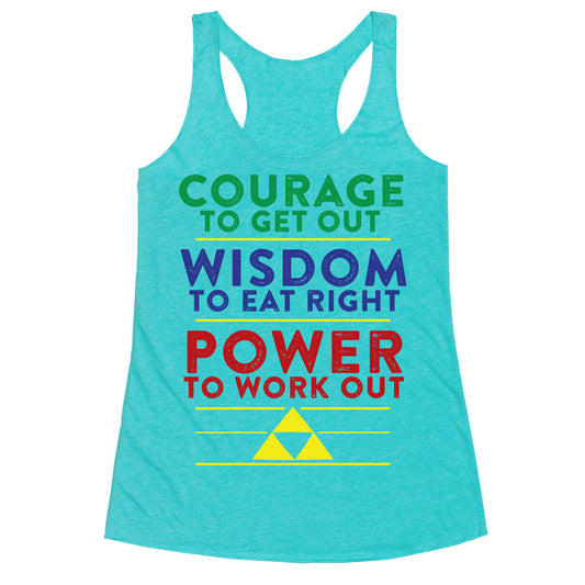 Triforce of Fitness Racerback Tank