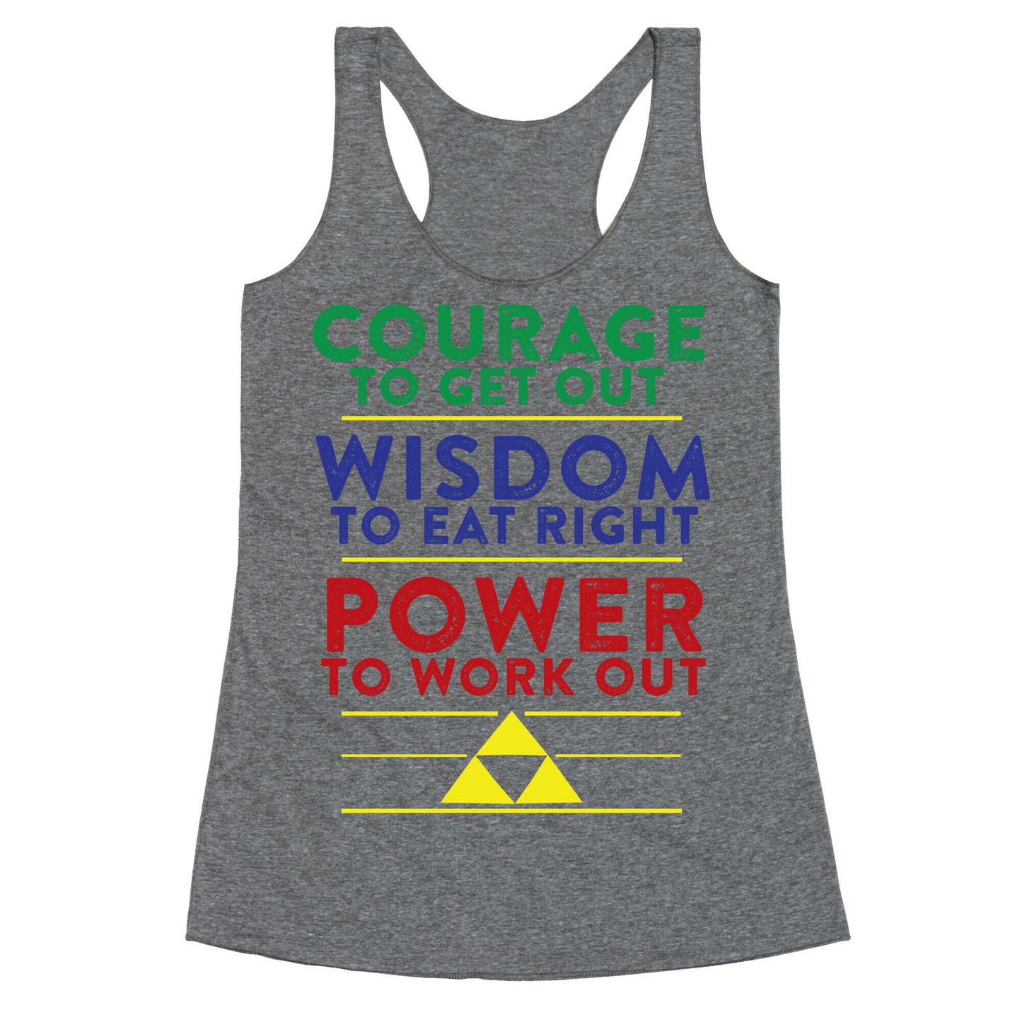 Triforce of Fitness Racerback Tank