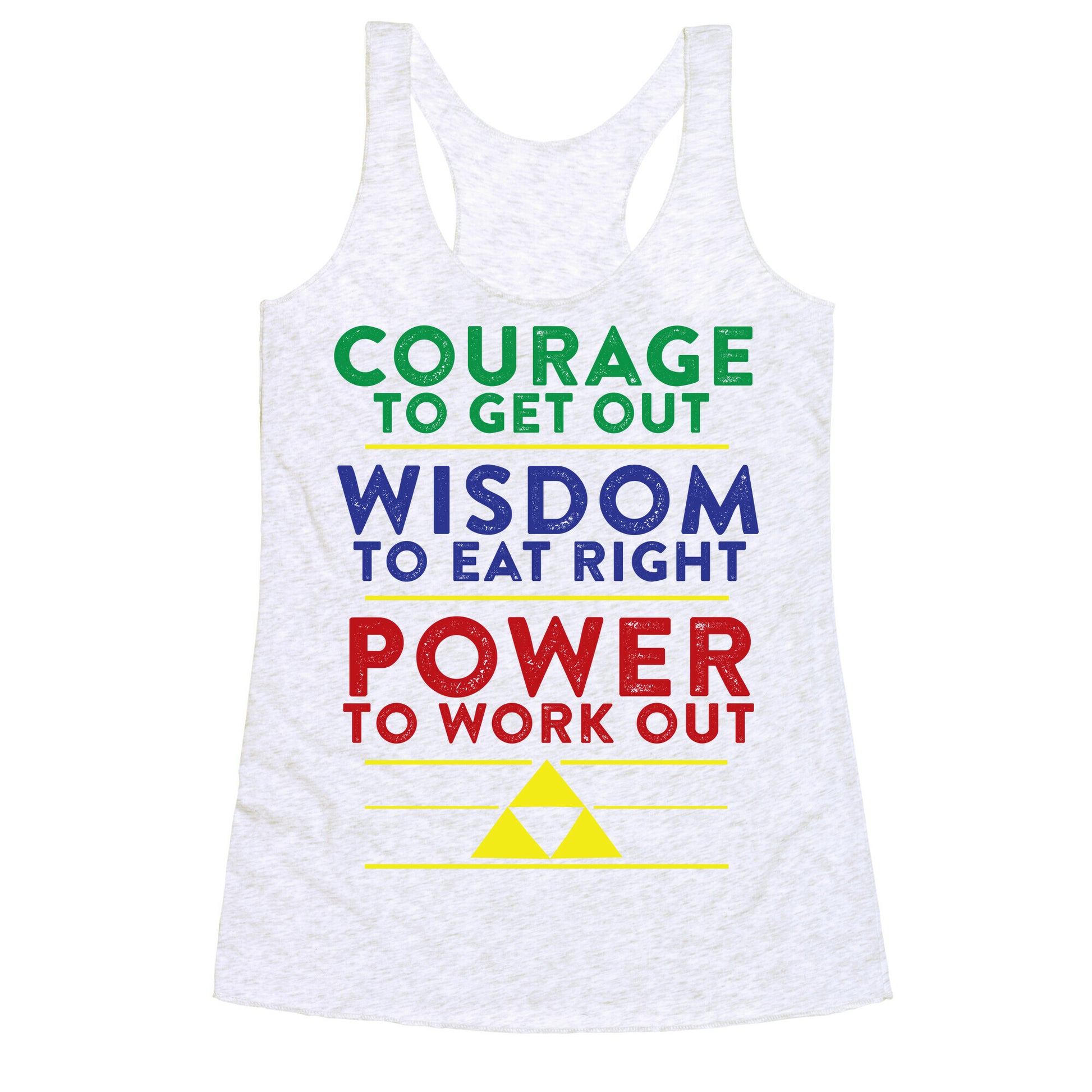 Triforce of Fitness Racerback Tank