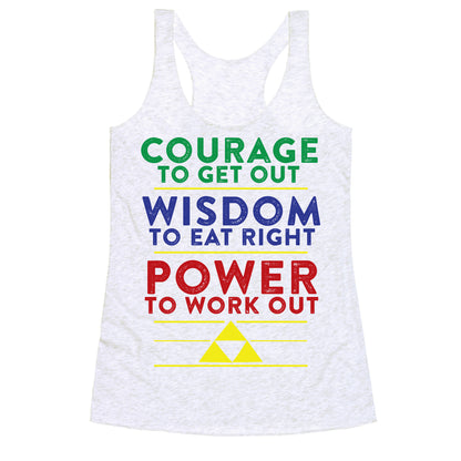 Triforce of Fitness Racerback Tank