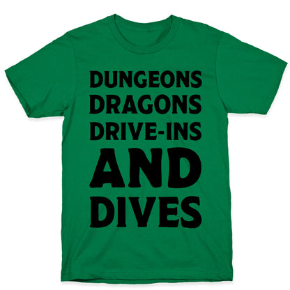 Dungeons Dragons Drive-ins And Dives T-Shirt