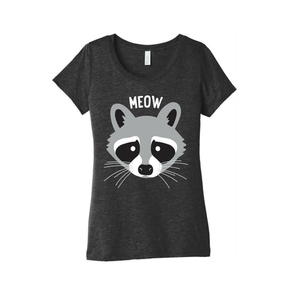Meow Raccoon Women's Triblend Tee