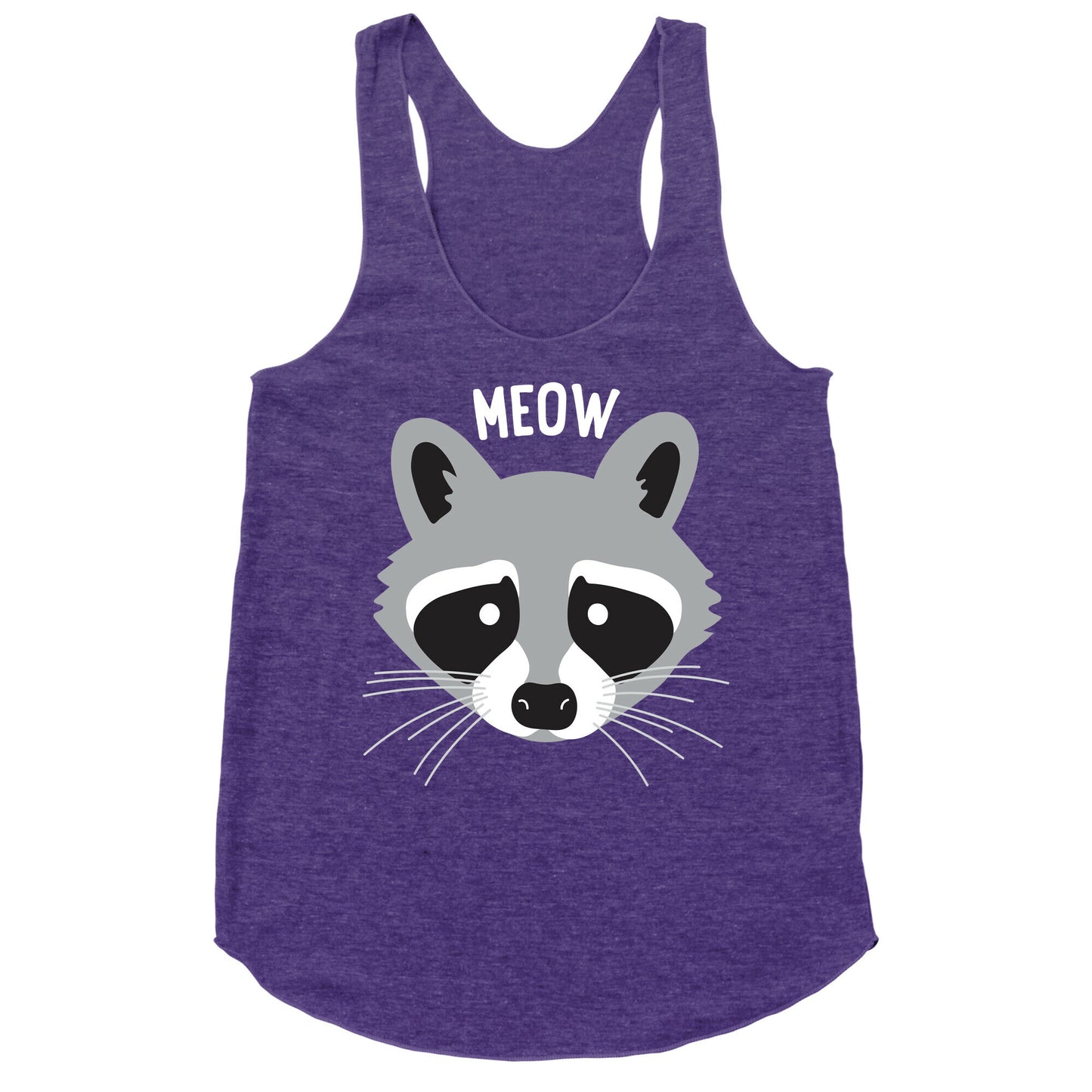 Meow Raccoon Racerback Tank