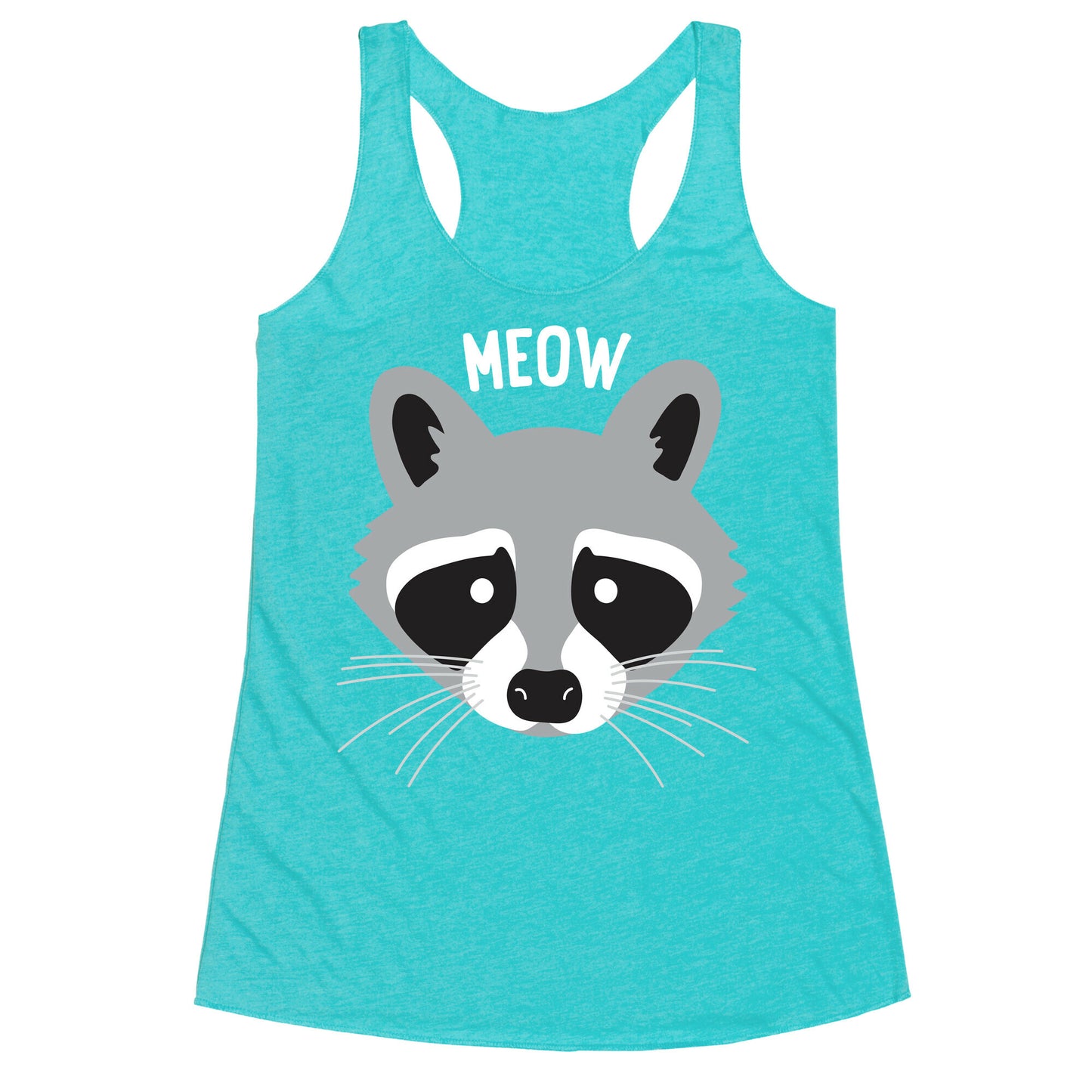 Meow Raccoon Racerback Tank