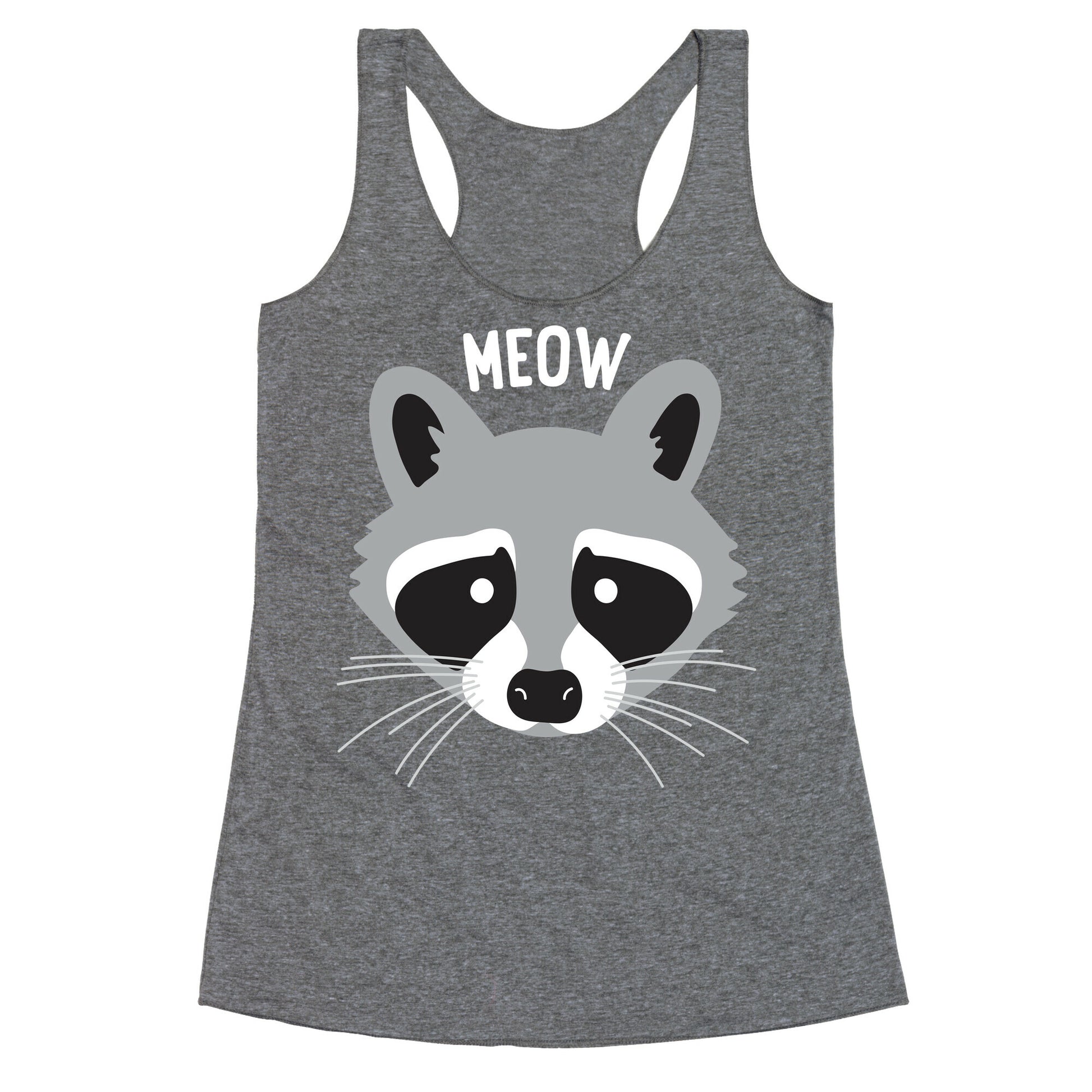 Meow Raccoon Racerback Tank