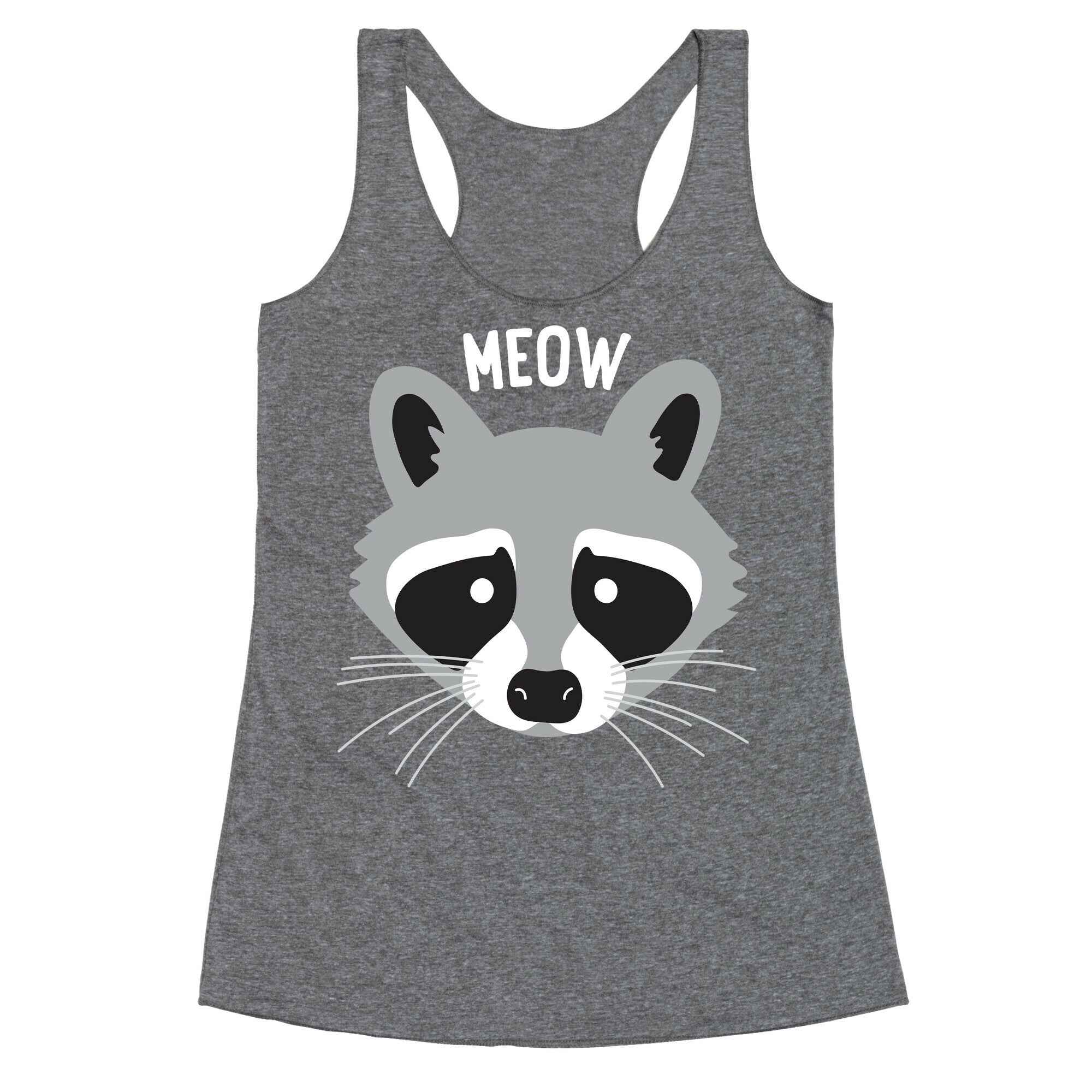 Meow Raccoon Racerback Tank