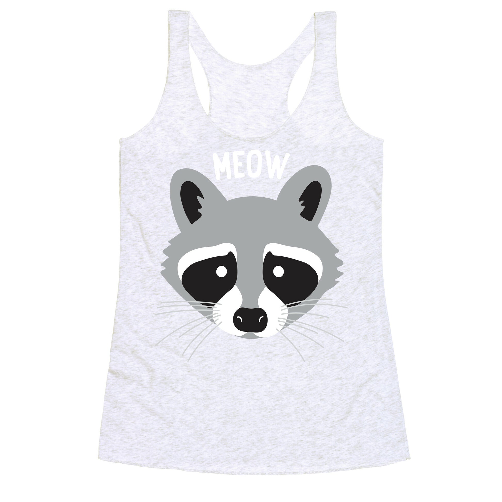 Meow Raccoon Racerback Tank