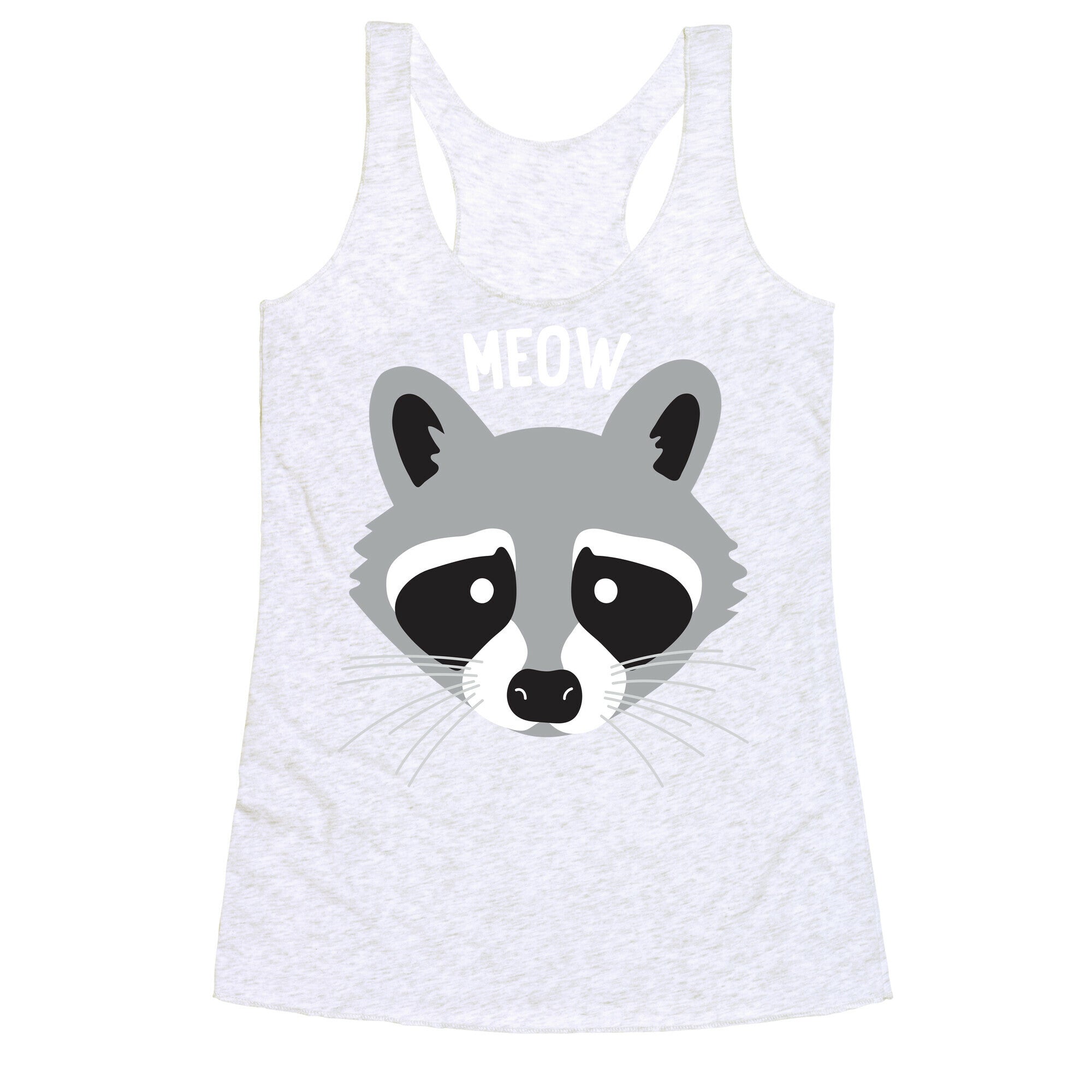 Meow Raccoon Racerback Tank