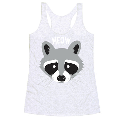 Meow Raccoon Racerback Tank
