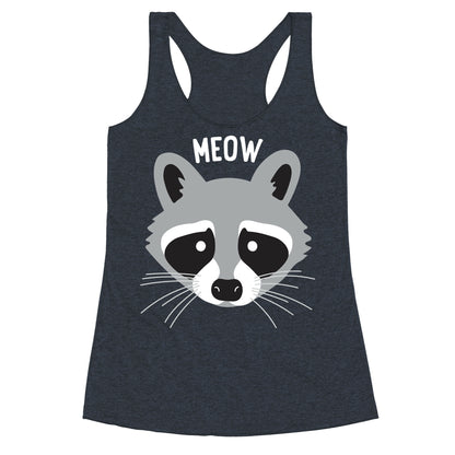 Meow Raccoon Racerback Tank