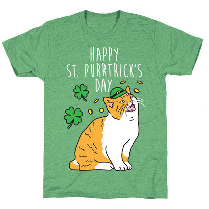 Happy St. Purrtrick's Day Unisex Triblend Tee