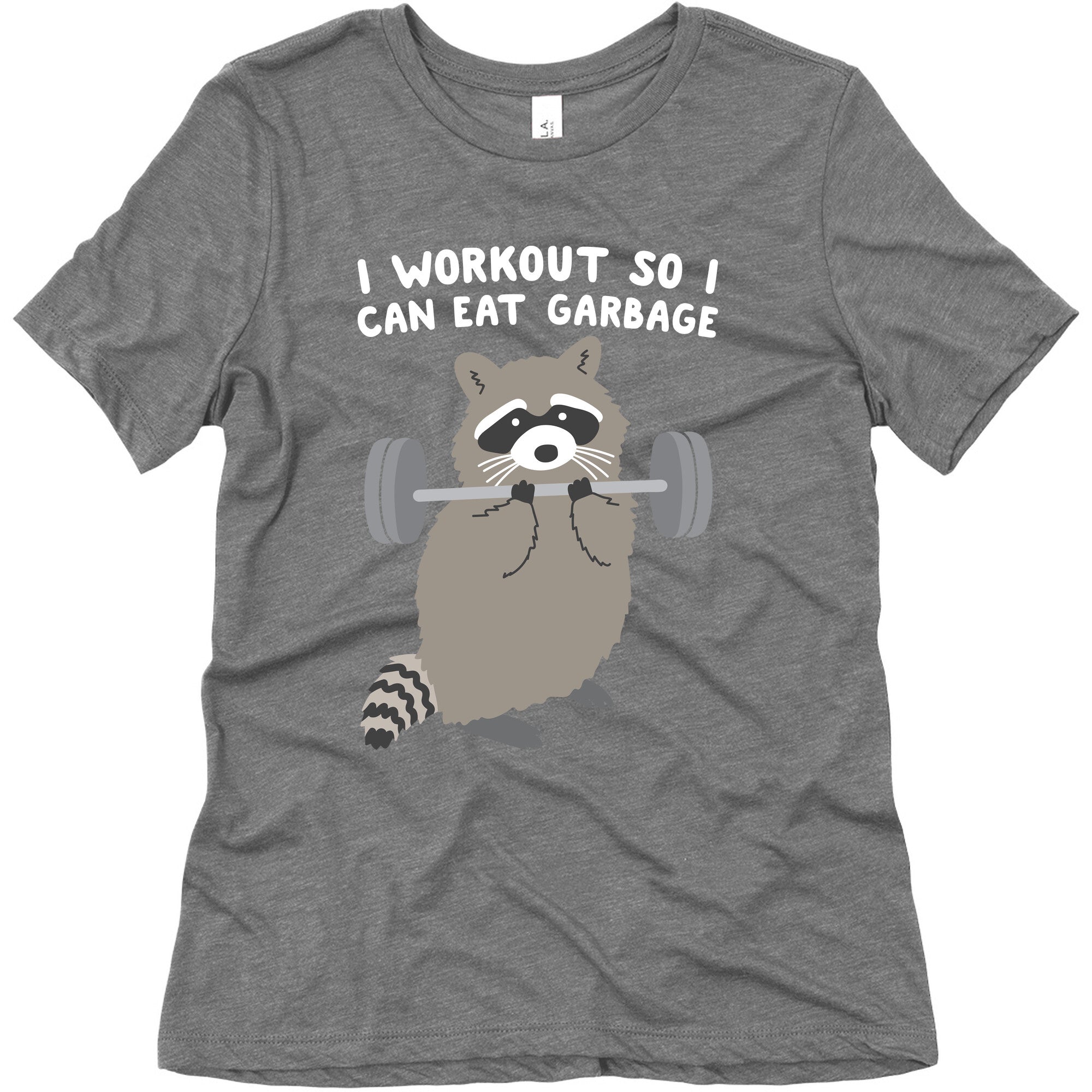 I Workout So I Can Eat Garbage Raccoon Women's Triblend Tee