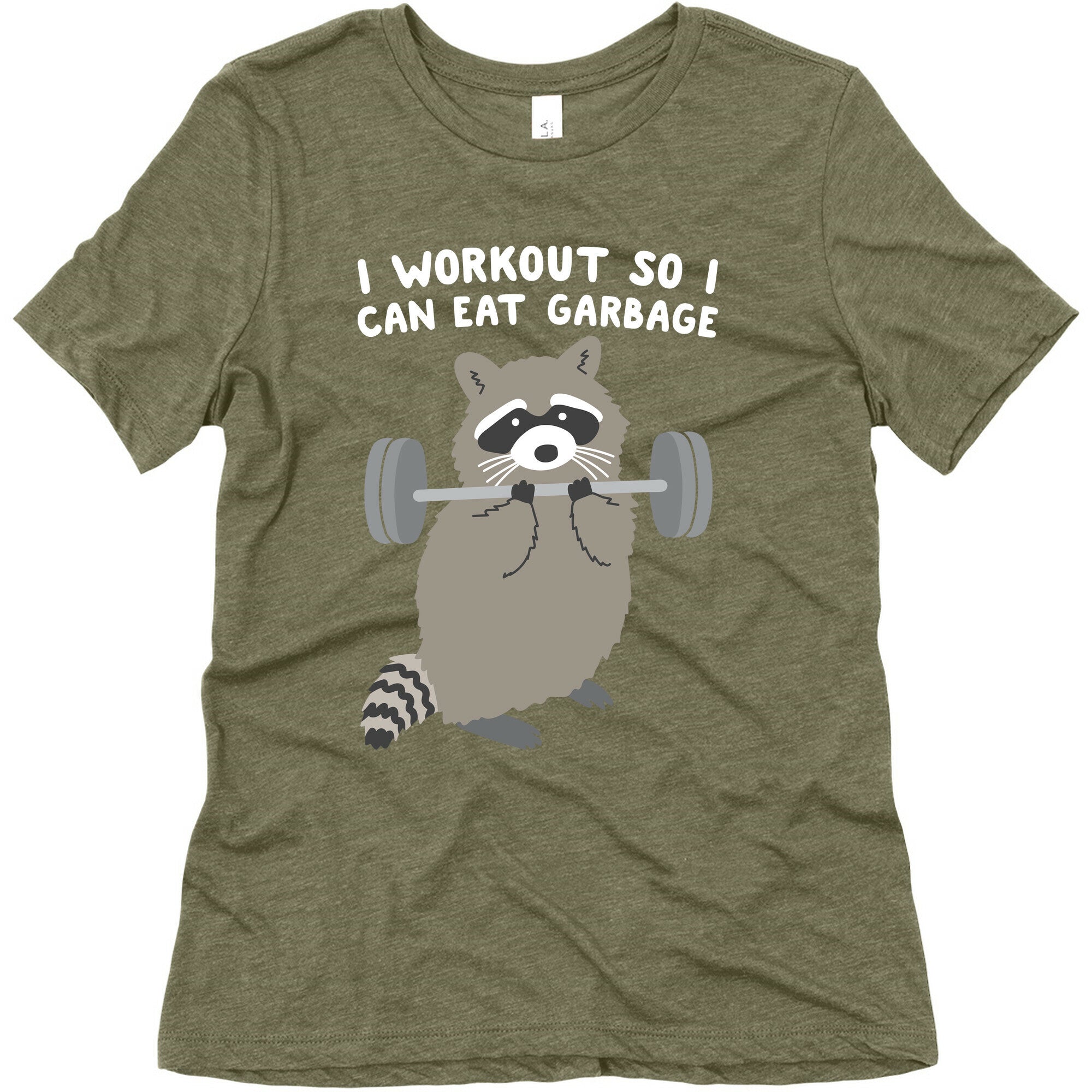 I Workout So I Can Eat Garbage Raccoon Women's Triblend Tee