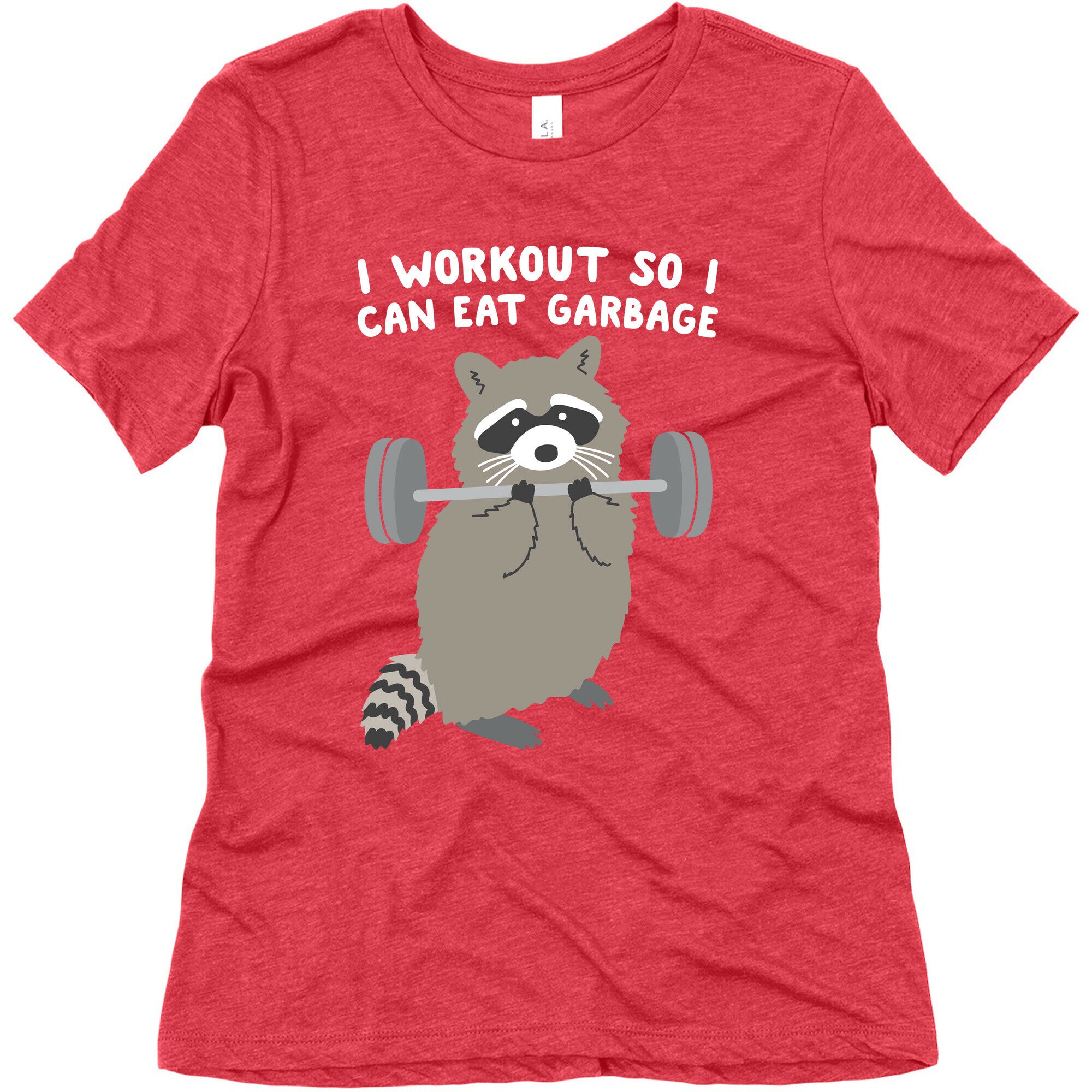I Workout So I Can Eat Garbage Raccoon Women's Triblend Tee