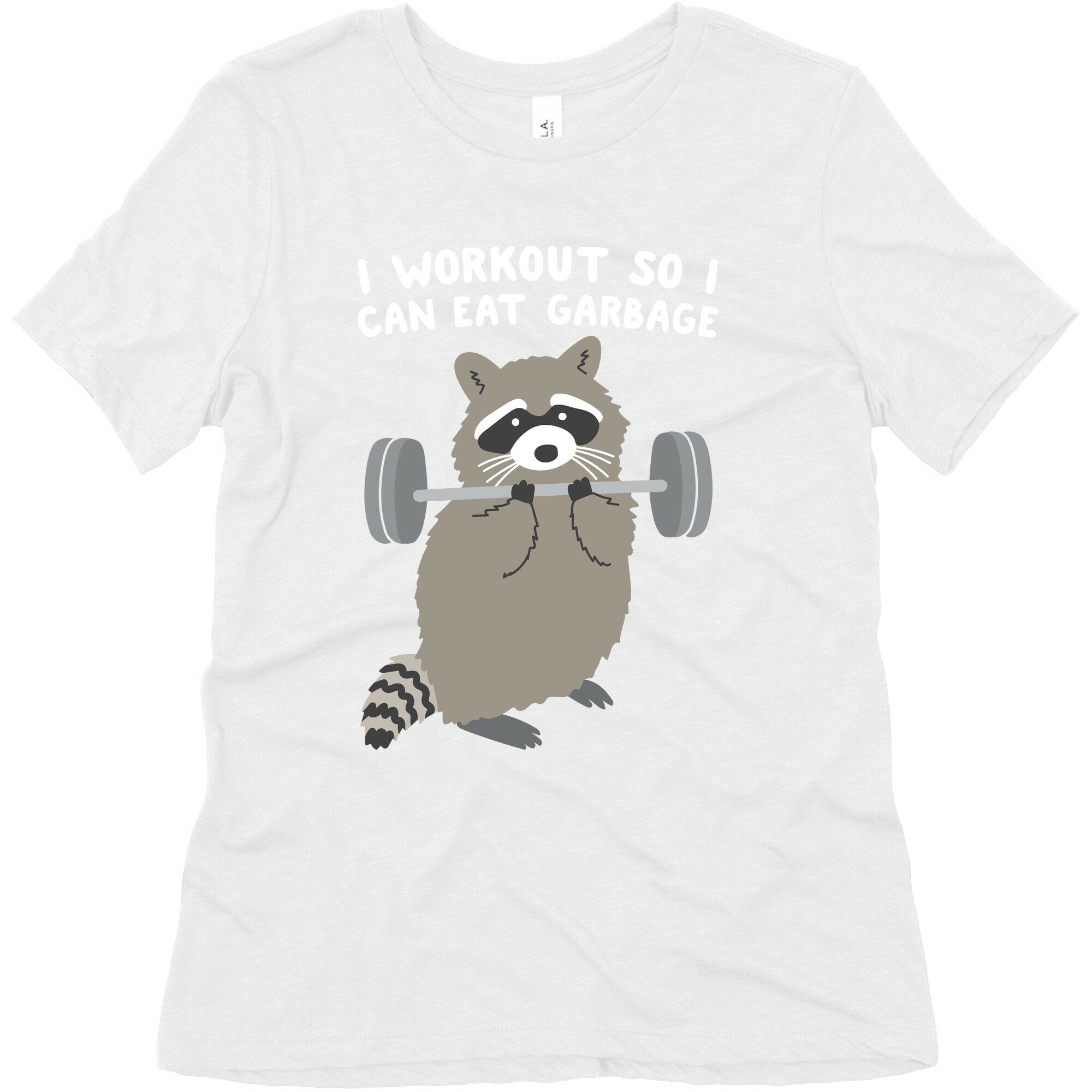 I Workout So I Can Eat Garbage Raccoon Women's Triblend Tee