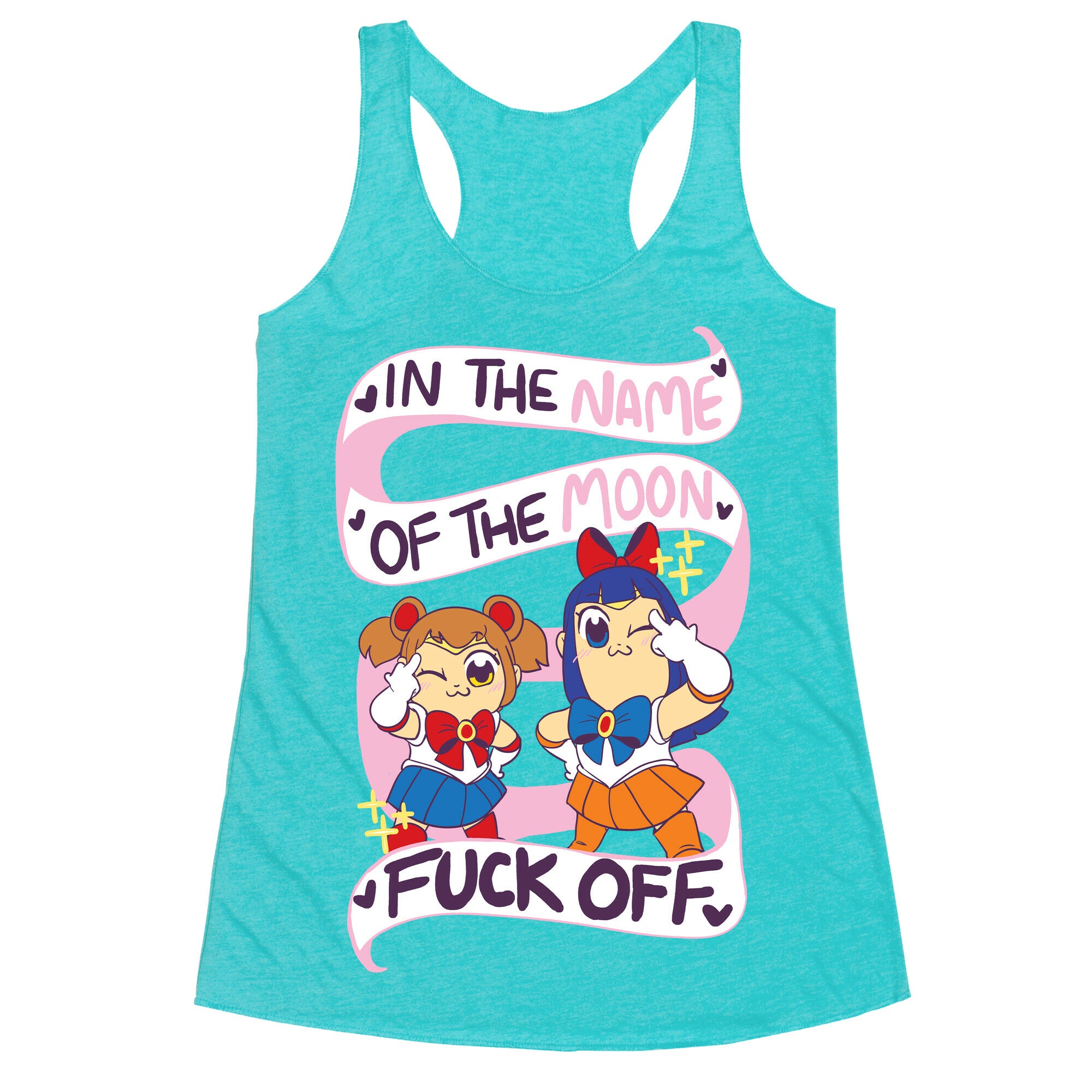 "In The Name of the Moon, F--k Off"  Racerback Tank