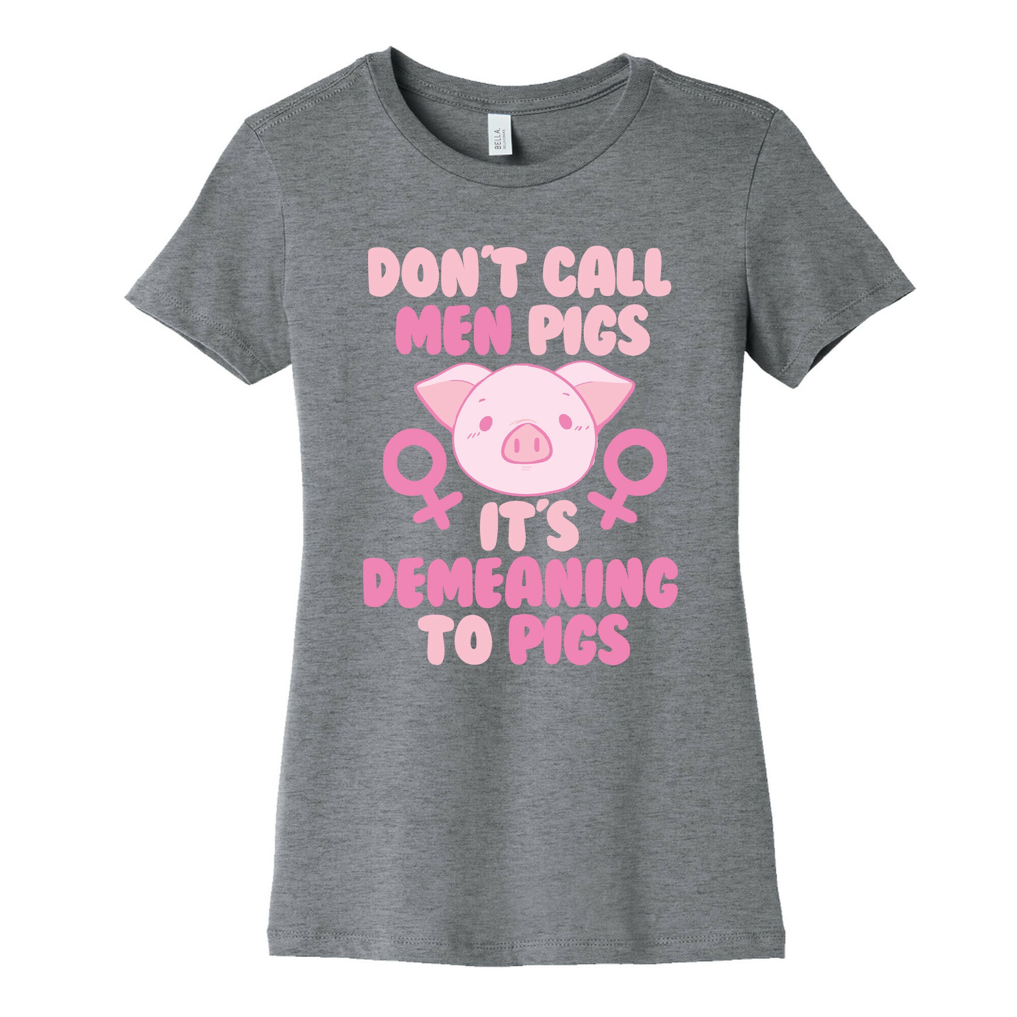 Don't Call Men "Pigs" -- It's Demeaning to Pigs  Women's Cotton Tee