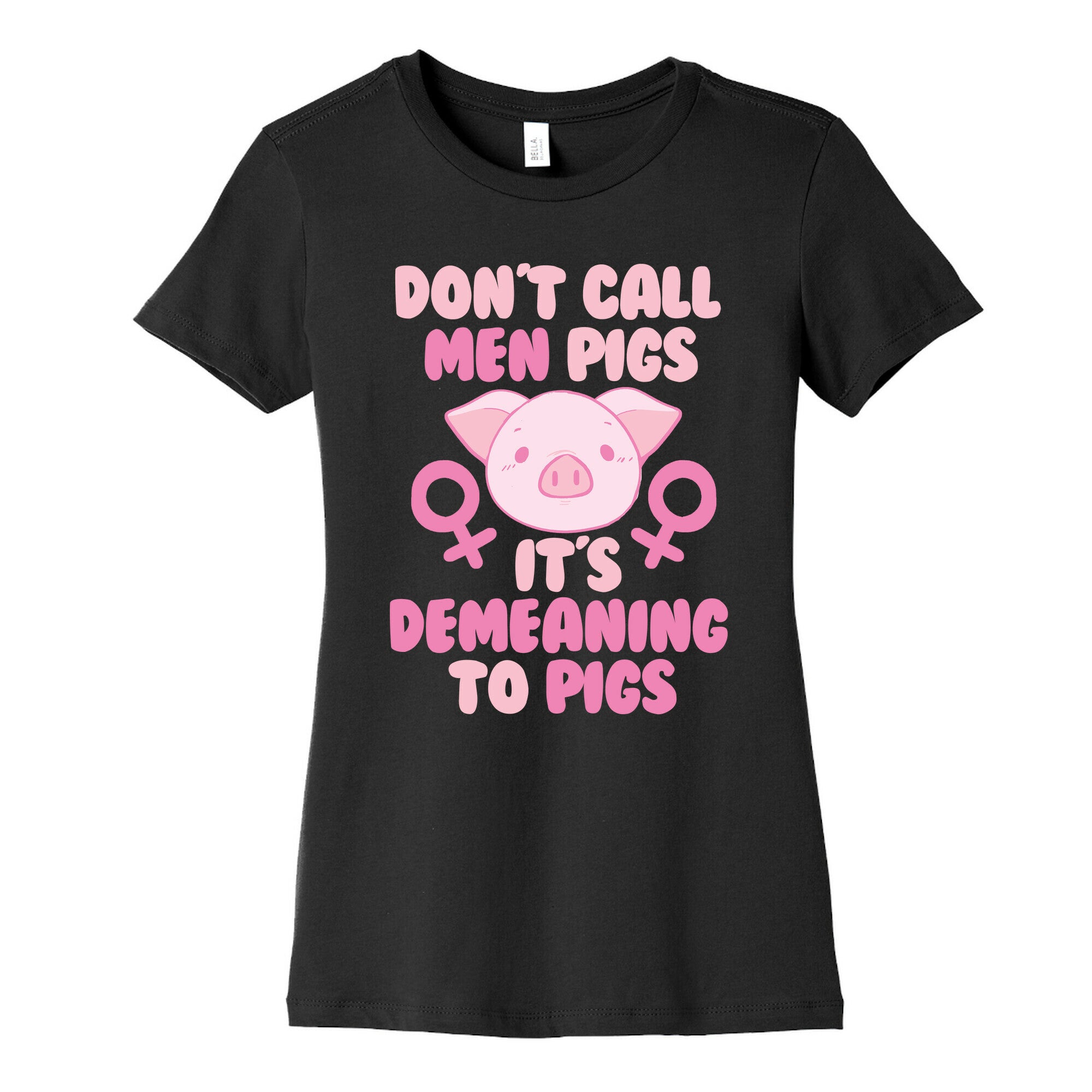 Don't Call Men "Pigs" -- It's Demeaning to Pigs  Women's Cotton Tee