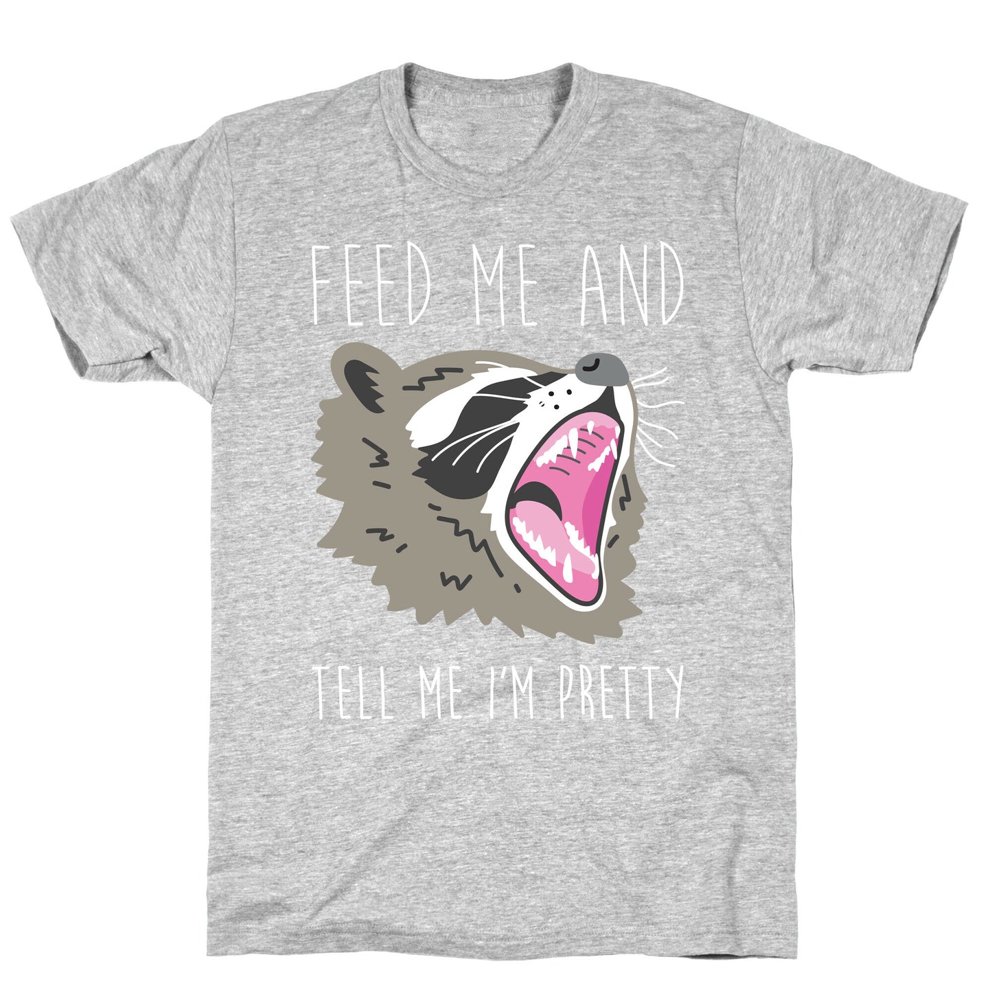 Feed Me And Tell Me I'm Pretty Raccoon T-Shirt