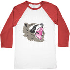 Feed Me And Tell Me I'm Pretty Raccoon Baseball Tee