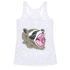 Feed Me And Tell Me I'm Pretty Raccoon Racerback Tank
