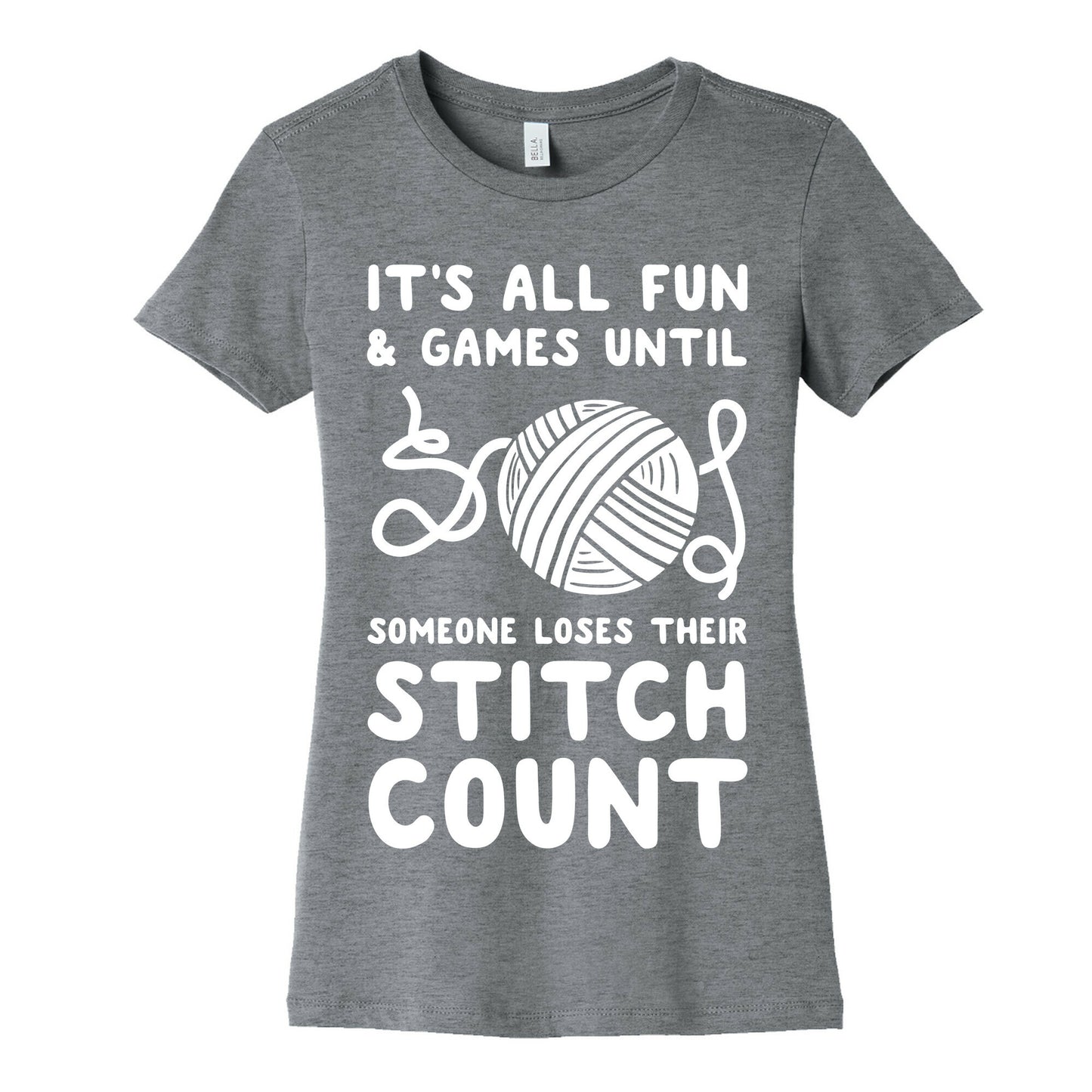 It's All Fun and Games Until Someone Loses Their Stitch Count Women's Cotton Tee