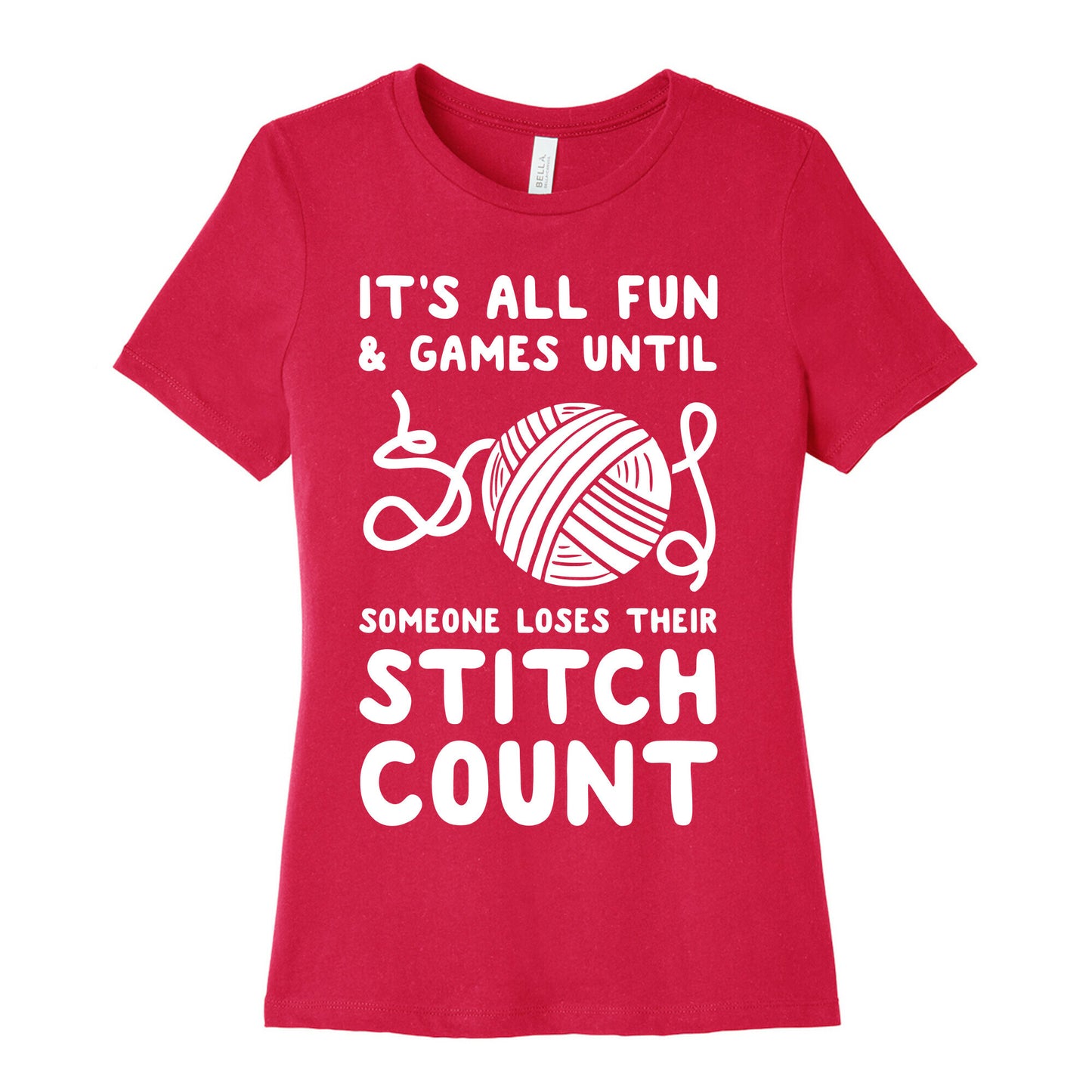 It's All Fun and Games Until Someone Loses Their Stitch Count Women's Cotton Tee