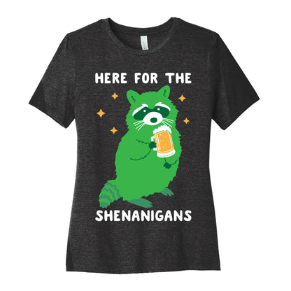 Here For The Shenanigans  Women's Cotton Tee