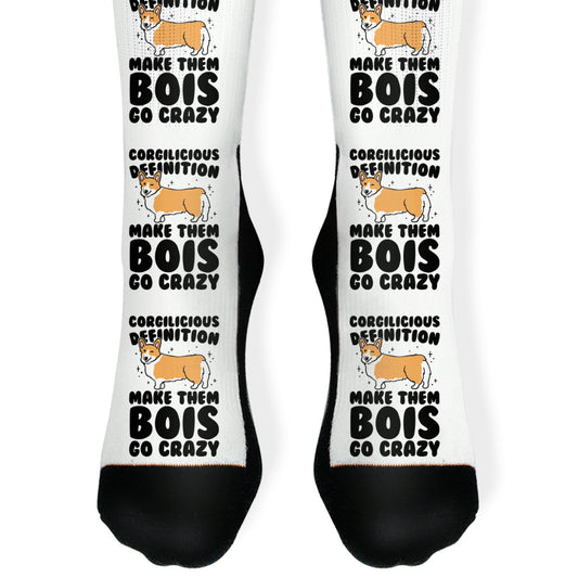Corgilicious Parody Socks