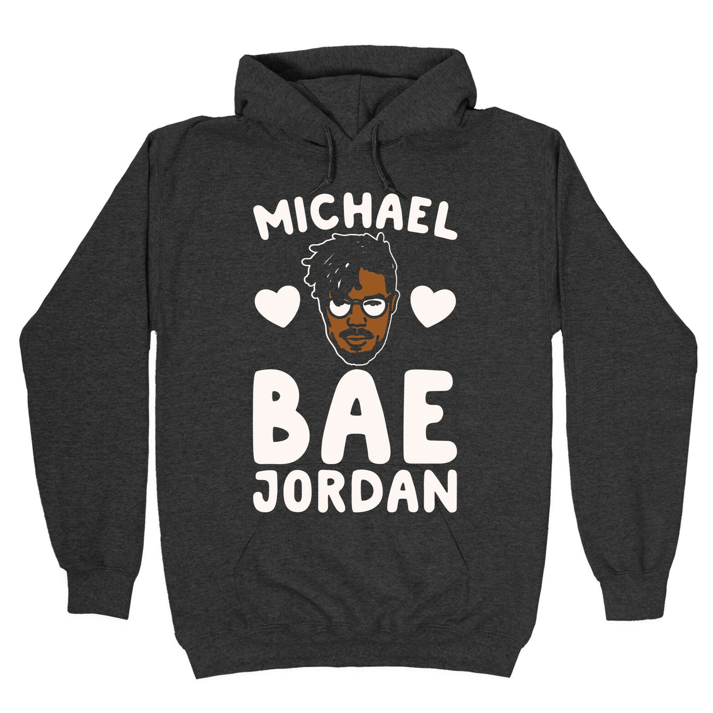 Michael Bae Jordan Parody White Print Hoodie