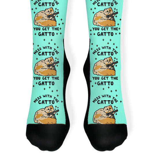 Mess with the Catto You Get the Gatto Socks