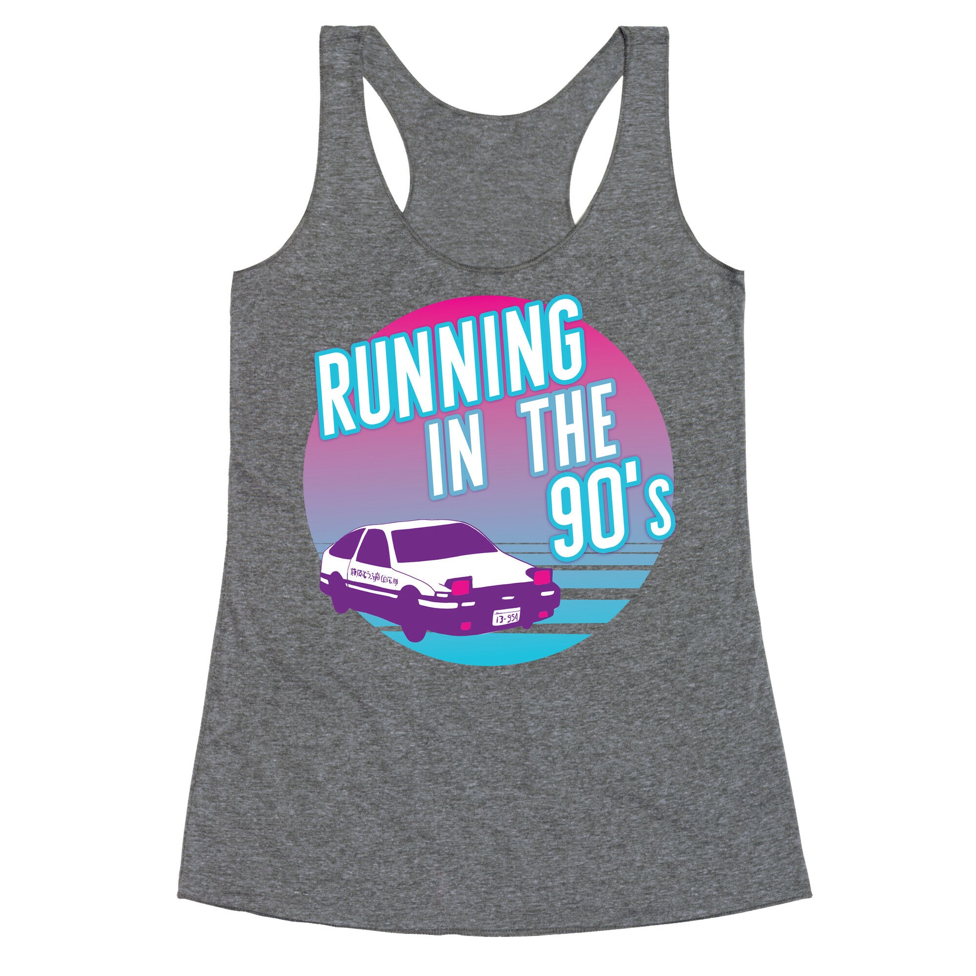 Running in the 90's  Racerback Tank