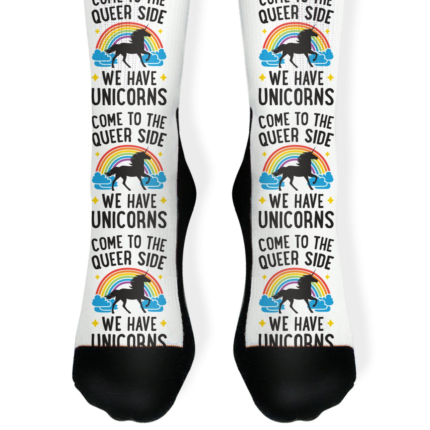 Come To The Queer Side We Have Unicorns Socks