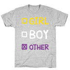 Non-Binary Gender Checklist T-Shirt