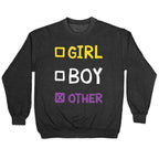 Non-Binary Gender Checklist Crewneck Sweatshirt