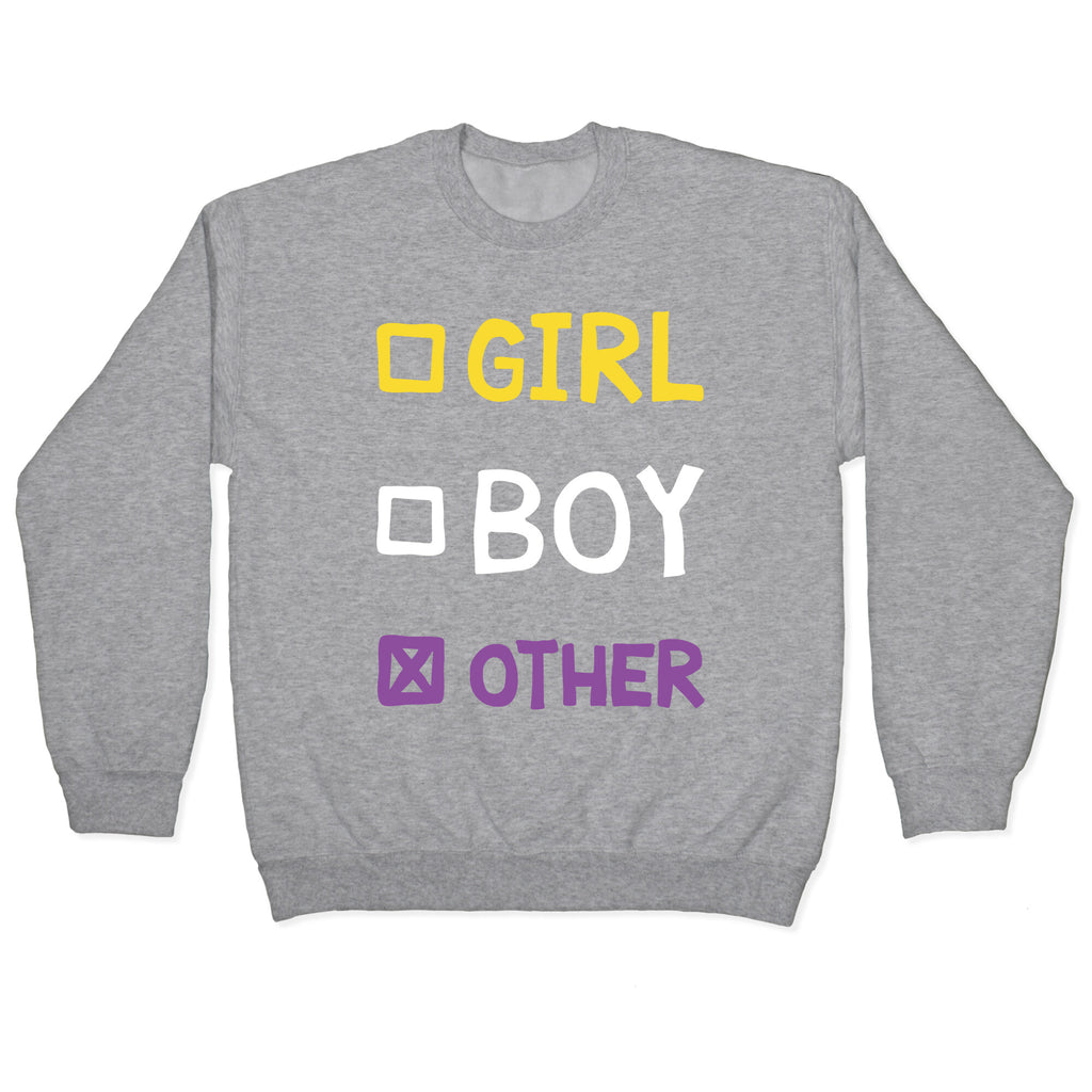 Non-Binary Gender Checklist Crewneck Sweatshirt